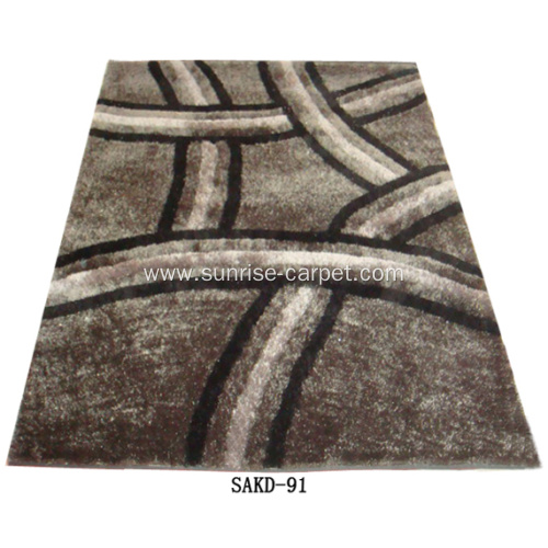 1200D Thick Silk Shaggy With Design Carpet